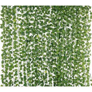 78-Ft 12 Pack Silk Artificial Vines Leaf Garland Plants Hanging Wedding Garland